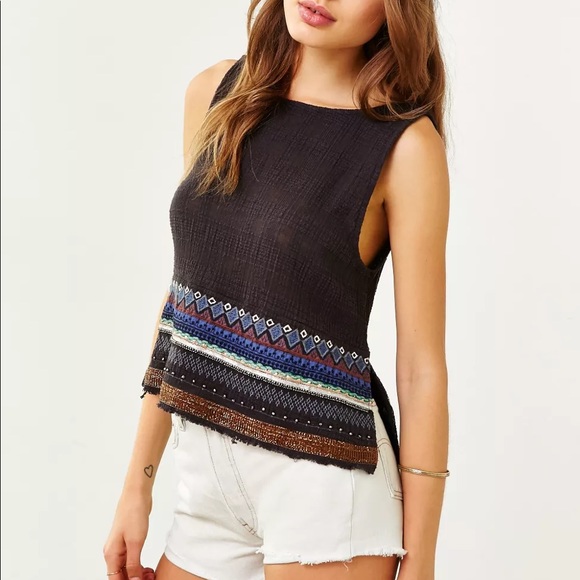 Urban Outfitters Tops - UO | ECOTE EMBROIDERED BORDER APRON TANK TOP 8